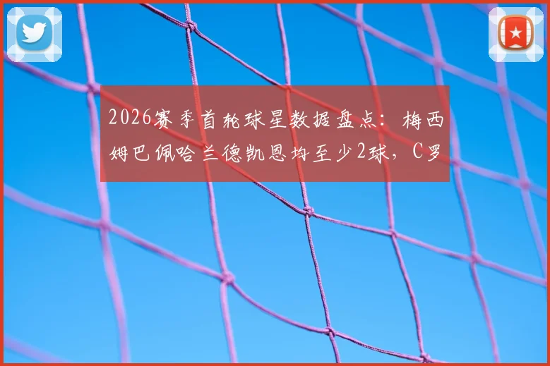 2026赛季首轮球星数据盘点：梅西姆巴佩哈兰德凯恩均至少2球，C罗0射正对比反差引热议